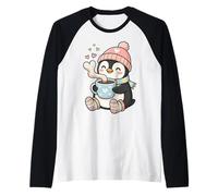 Cute Penguin Hot Cocoa Winter Beanie Scarf Socks Raglan Baseball Tee