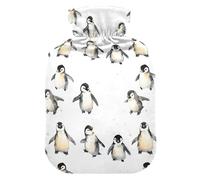 Cute Penguin Hot-Water Bottle with Soft Cover, 1L Hot Water Bag for Hot and Cold Therapies