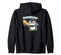Cute Penguin Ice Cold Swing Baseball Batter Zip Hoodie