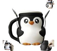 Cute Penguin Ice Cream Pint Holder, Reusable Ice Cream Cup Sleeves, Icecream Pint Containers, Leak Proof Penguin Design Thermal Insulation Sleeve With Antifreeze Handle, Secret Snack Drawer