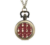 Cute Penguin in Christmas Sweater Vintage Pocket Watch with Chain Arabic Numerals Scale Quartz Pocket Watches Gifts for Men Women
