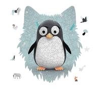 Cute Penguin Jigsaw Puzzle 175PCS Wolf Head Design Puzzle Wooden Jigsaw Puzzles for Adults Families