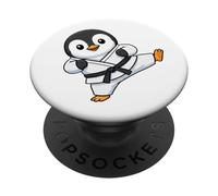 Cute Penguin Karate Chibi Cartoon Martial Arts PopSockets Adhesive PopGrip