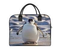 Cute Penguin Laptop Tote Bag Casual Travel Handbag Multi Pocket Shoulder Bags for Work Travel