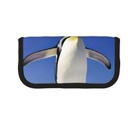 Cute Penguin Large Capacity Canvas Pencil Case, Sturdy and Durable, Easy to Store in an Orderly Manner