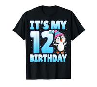 Cute Penguin Lover Twelve Years Old It's My 12th Birthday T-Shirt