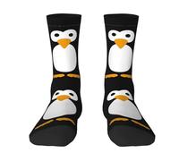 Cute Penguin Mens Socks Womens Socks Breathable Comfortable Casual Mid-Calf Socks,Print Polyester Outdoor Hiking Walking Socks