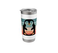 Cute Penguin Minimalist Wildlife Antarctic Animal Lovers Fun Stainless Steel Insulated Tumbler