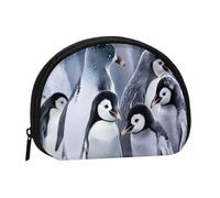 Cute Penguin Minis Storage Bag Shell Wallet Small Coin Purse with Minis with Zipper Change Purse for Coin Keys You Can Also Store Any Small Objects You Want