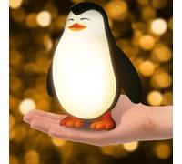 Cute Penguin Night Light for Kids - 3 - Level Dimmable, Silicone Squishy Tap Light, Rechargeable Bedside Touch Lamp - Ideal for Nursery, Toddler & Baby Room Decor