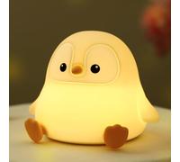 Cute Penguin Night Light, Squishy Silicone LED Night Lamp, Novelty Nursery Nightlight for Kids, Rechargeable Animal Touch Lamp Bedside Lamp, 2 Levels Dimmable, Room Decor Gifts for Girls Boys Baby
