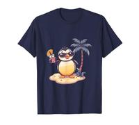 Cute Penguin On Beach | Vacation Travel Summer T-Shirt