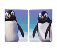 Cute Penguin Passport Holder Cover PU Leather Waterproof Passport Case Travel Wallet with Credit Card Slots for Women Men, style, 20.3x13.8cm