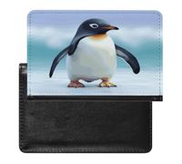 Cute Penguin Passport Holder for Travel PU Leather Passport Book Card Holder Case Cute Passport Wallet Ultra Slim Passport Cover Passport Protector Case for Women Men