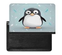 Cute Penguin Passport Holder for Travel PU Leather Passport Book Card Holder Case Cute Passport Wallet Ultra Slim Passport Cover Passport Protector Case for Women Men