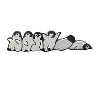 Cute Penguin Patch Embroidered Applique Iron On Sew On Emblem