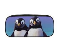 Cute Penguin Pencil Case Waterproof Leather Pencil Pouch Multi-purpose Aesthetic Makeup Bag Cute Pen Bag Large Cosmetic Bag for Office Stationery, Travel
