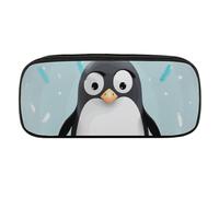 Cute Penguin Pencil Case Waterproof Leather Pencil Pouch Multi-purpose Aesthetic Makeup Bag Cute Pen Bag Large Cosmetic Bag for Office Stationery, Travel
