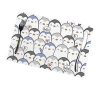 Cute Penguin Placemats Set Of 6.Heat-Resistant,Washable And Reusable. Table Mat For Indoor And Outdoor Use.30x45cm.