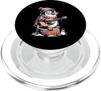 Cute Penguin Playing Guitar Winter Christmas Music PopSockets PopGrip for MagSafe