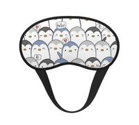 Cute Penguin Print Adjustable Eye Cover for Sleeping, Comfortable, Pressure-Free and Breathable Sleeping Masks