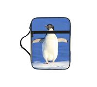 Cute Penguin Print Bible Cover Case/Book Cover, Bible Case for Women Girls,with Handle Fits for Standard Size Bible