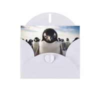 Cute Penguin Print Blank Cards and Envelopes 5" x 6" for Wedding Birthday Invitations and All Occasions