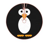 Cute Penguin Print Christmas Tree Skirt,New Year Winter Christmas Tree Decoration,Suitable For Family Parties