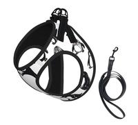 Cute Penguin Print Dog Harness Leash Set Reflective Pet Harness Puppy Vest Suitable Dogs Cats Small Breeds