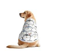 Cute Penguin Print Dog Outfit Sleeveles, Funny Pet Dog Clothes Machine Washable Shirt Vest For Medium Large Dogs