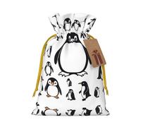 Cute Penguin Print Drawstring Pouch For Gifts,Reusable Adorable Gift Bags,Perfect For Jewelry And More