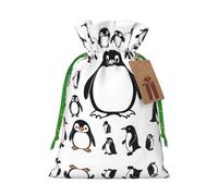 Cute Penguin Print Drawstring Pouch For Gifts,Reusable Adorable Gift Bags,Perfect For Jewelry And More