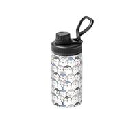 Cute Penguin Print Insulated Metal Water Bottle, 12 Oz Stainless Steel Space Sport Bottle Keeps Cold and Hot