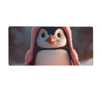 Cute Penguin Print Large Gaming Mouse Pad (90x40cm / 36x16in) Extended Desk Mat for Gaming & Work