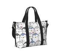 Cute Penguin Print Lightweight Carry On Tote Women Men Travel Hand Bag Weekend Vacation Short Trips