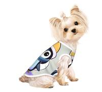Cute penguin print print Dog Shirts for Small Dogs Stretchy T-Shirts Lightweight Tank Top Sleeveless Striped Vest