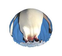 Cute Penguin Print Printed Double Layer Lined Shower Cap,Shower Caps For Women Reusable