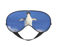 Cute Penguin Print Satin Sleep Mask & Eye Mask | Deep Dream Sleep Masks for Women & Men | Soft Sleeping Eye Mask to Nourish Skin