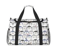 Cute Penguin Print Womens Sports Bags Travel Bag - Gym Tote Bag with Compartment,Duffel Bags for Men,Ladies Holdall,Carry On Weekend Travel Handbags for Women
