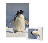 Cute Penguin Printed 1000 Piece Jigsaw Puzzle for Adults, Cut Brain Teaser Game for Family Home Decor Gift(29.5x19.7 Inch)