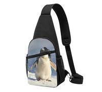 Cute Penguin Printed Chest Bag Sling Bag for Men Women, Outdoor Crossbody Fanny Packs Hiking Chest Packs Sport Daypacks