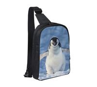 Cute Penguin Printed Chest Bag Sling Bag for Men Women, Waterproof Crossbody Backpack Men Bag for Runner Workout Hiking Cycling Travel