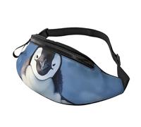 Cute Penguin Printed Fanny Pack for Men Women Crossbody Waist Bag Pack Bum Bag with Adjustable Strap for Hiking Running Travel Cycling
