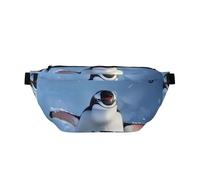 Cute Penguin Printed Fanny Pack Waist Bag for Men Women, Adjustable Bumbags Hip Bum Bag Travel Crossbody Bags Sports Running Hiking Belt Bag