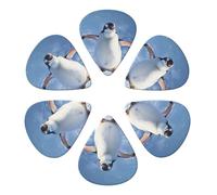 Cute Penguin Printed Guitar Picks -6 Pcs Guitar Picks Plectrum,Guitar Accessories,Electric Guitar Pick, Bass & Ukulele 0.71mm