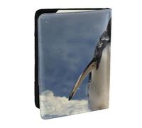 Cute Penguin Printed Passport Holder - 6.5 x 4.5 Inch RFID Blocking Travel Wallet,Stylish Passport Cover,Lightweight Document Organizer for Cards