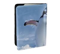 Cute Penguin Printed Passport Holder - 6.5 x 4.5 Inch RFID Blocking Travel Wallet,Stylish Passport Cover,Lightweight Document Organizer for Cards