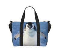 Cute Penguin Printed Travel Bag Duffle Bag for Men Women, Large Water Resistant Gym Bag Weekend Holdall Bag with Shoulder Strap