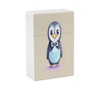 Cute Penguin Prints Cigarette Case Stylish Lightweight Pocket Holder Case for Smoke Waterproof Cigarette Dispenser Cigarettes Accessories for Outdoor Camping Hiking