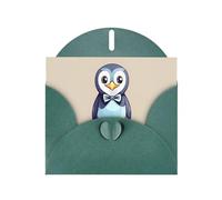 Cute penguin prints print Double sided pearl thank-you card, party invitation card, fit for all occasions
